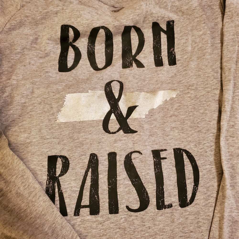 Womens Tennessee born and raised long sleeved gray 2x t-shirt - Picture 6 of 8